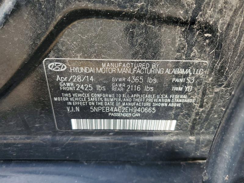 Aukcja sprzedaży 2014 Hyundai Sonata, vin: 5NPEB4AC2EH940665, numer aukcji: 68031576