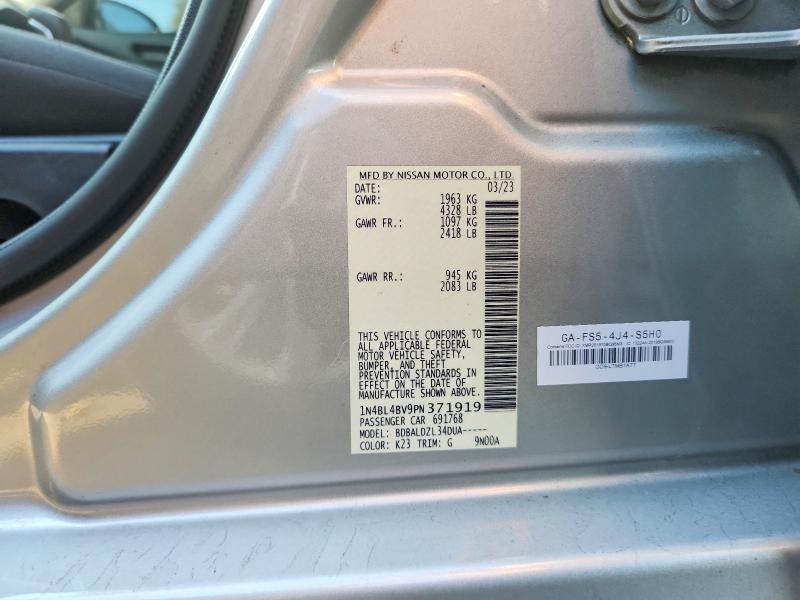 67837476 :رقم المزاد ، 1N4BL4BV9PN371919 vin ، 2023 Nissan Altima مزاد بيع