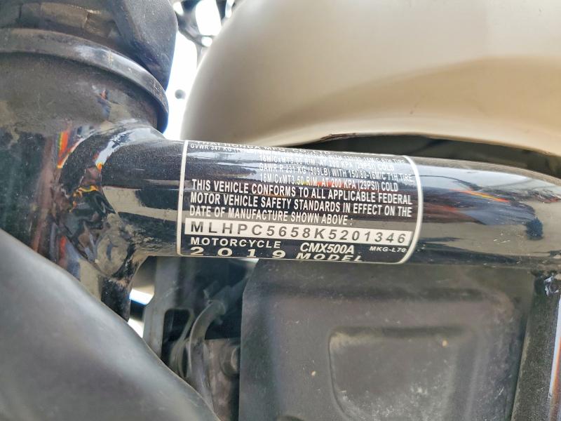 Продажа на аукционе авто 2019 Honda Cmx500, vin: MLHPC5658K5201346, номер лота: 67687536