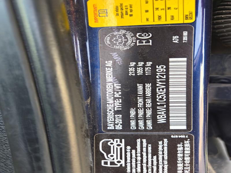 Aukcja sprzedaży 2014 Bmw X1, vin: WBAVL1C5XEVY12195, numer aukcji: 67904726