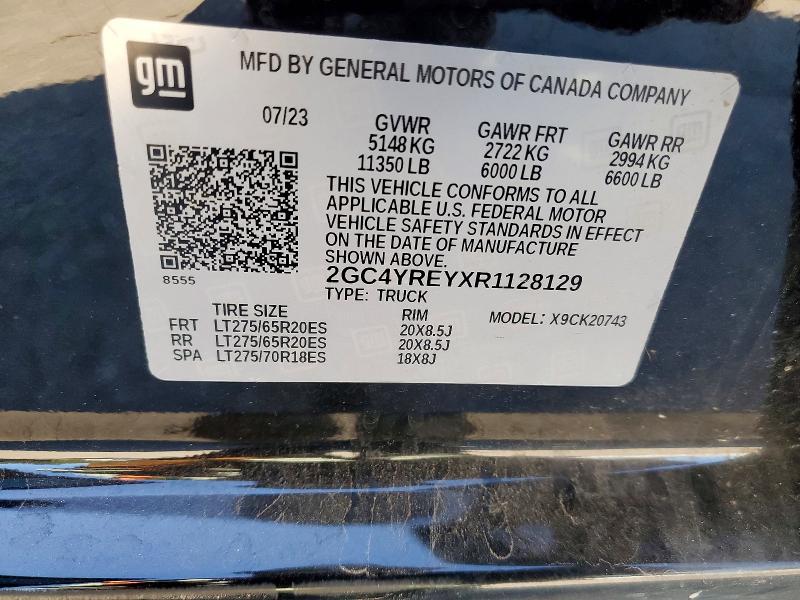 2024 Chevrolet Silverado მანქანა იყიდება აუქციონზე, vin: 2GC4YREYXR1128129, აუქციონის ნომერი: 69420426
