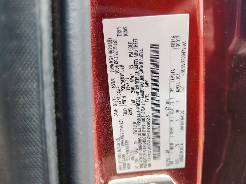 Продаж на аукціоні авто 2014 Ford Escape, vin: 1FMCU0GXXEUB29623, номер лоту: 67892226