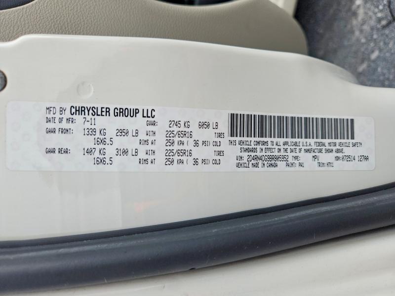 Auction sale of the 2011 Dodge Grand Caravan, vin: 2D4RN4DG9BR805952, lot number: 70773836