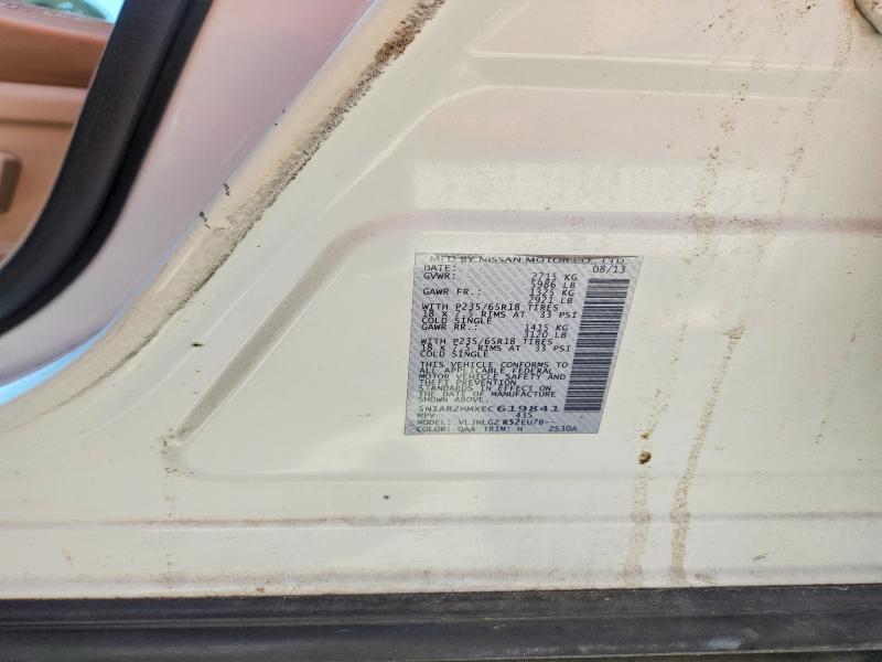 Продажа на аукционе авто 2014 Nissan Pathfinder, vin: 5N1AR2MMXEC619841, номер лота: 69299606