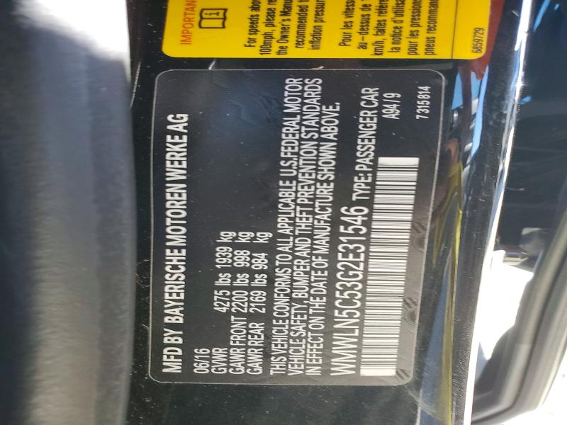 2016 Mini Cooper მანქანა იყიდება აუქციონზე, vin: WMWLN5C53G2E31546, აუქციონის ნომერი: 68882156