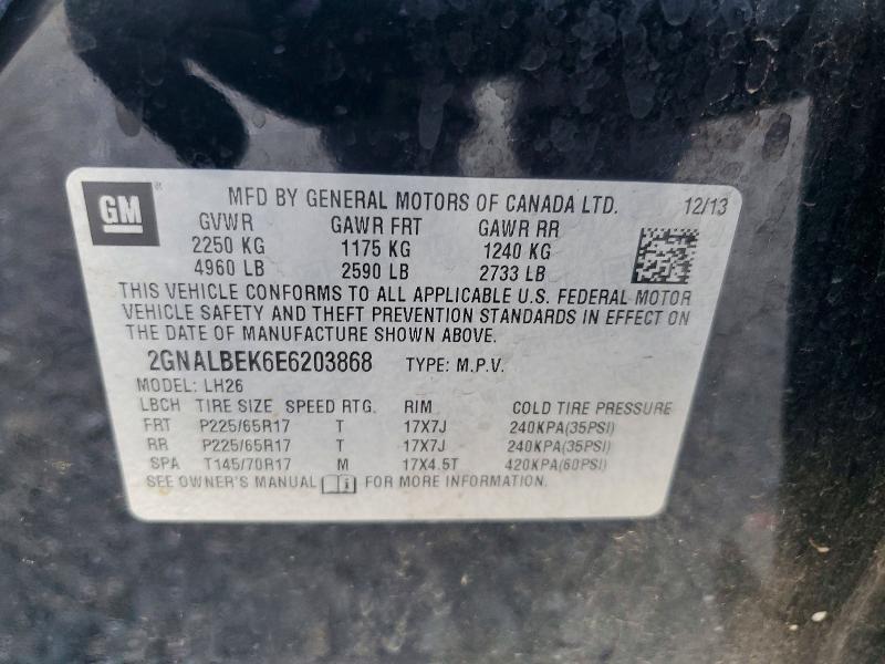 Продаж на аукціоні авто 2014 Chevrolet Equinox, vin: 2GNALBEK6E6203868, номер лоту: 69033106