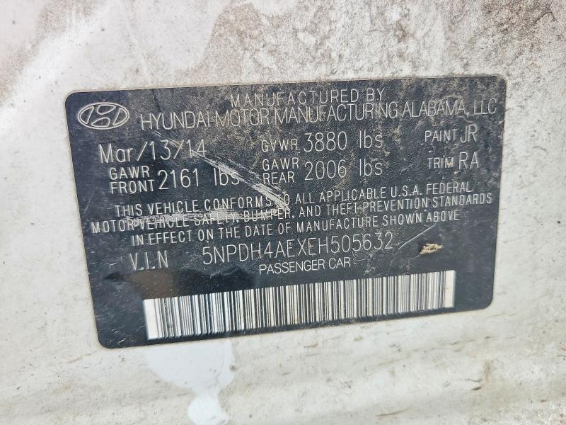 Продажа на аукционе авто 2014 Hyundai Elantra, vin: 5NPDH4AEXEH505632, номер лота: 69616326