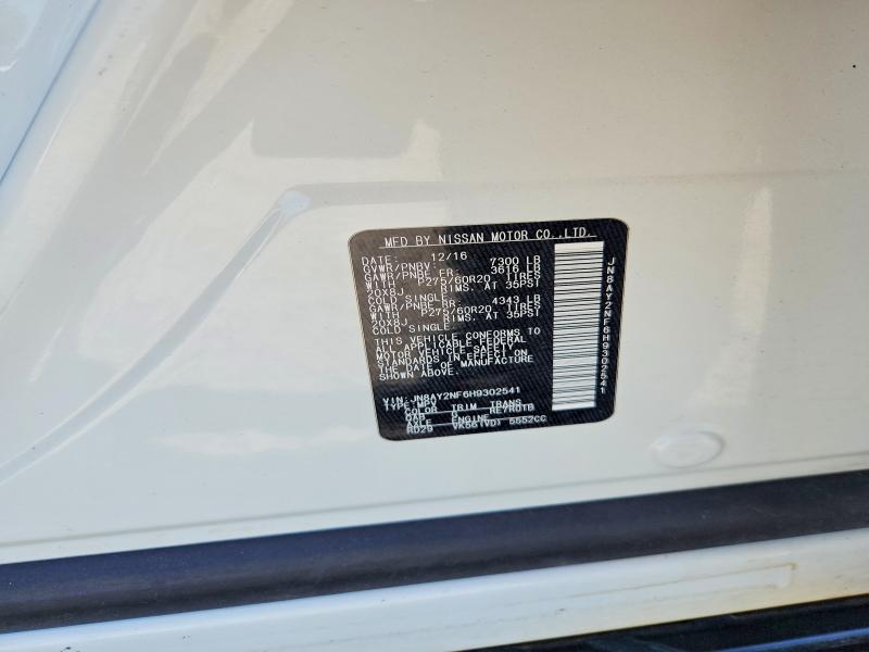 Продаж на аукціоні авто 2017 Nissan Armada, vin: JN8AY2NF6H9302541, номер лоту: 68921046