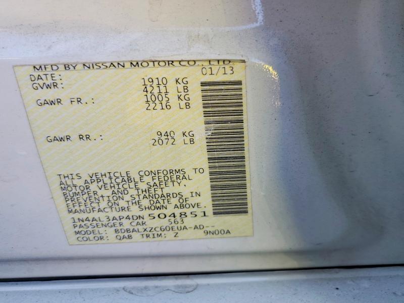 Aukcja sprzedaży 2013 Nissan Altima, vin: 1N4AL3AP4DN504851, numer aukcji: 67784536