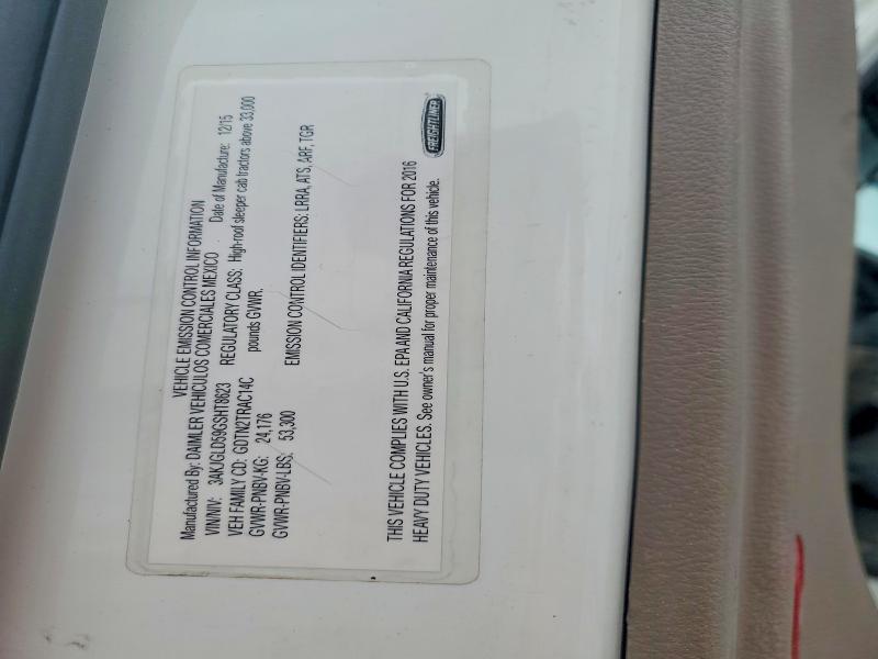 Aukcja sprzedaży 2016 Freightliner Cascadia 125, vin: 3AKJGLD59GSHT8623, numer aukcji: 69607046