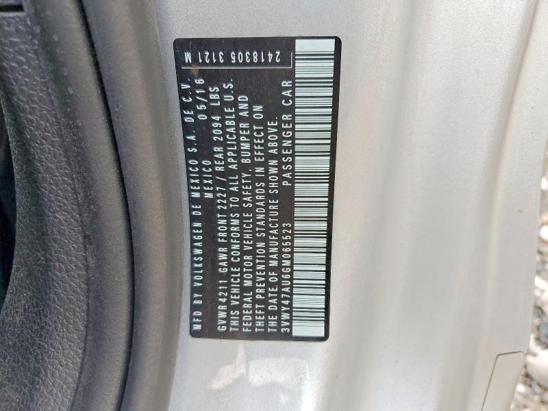 Aukcja sprzedaży 2016 Volkswagen Gti, vin: 3VWY47AU6GM065523, numer aukcji: 68712876