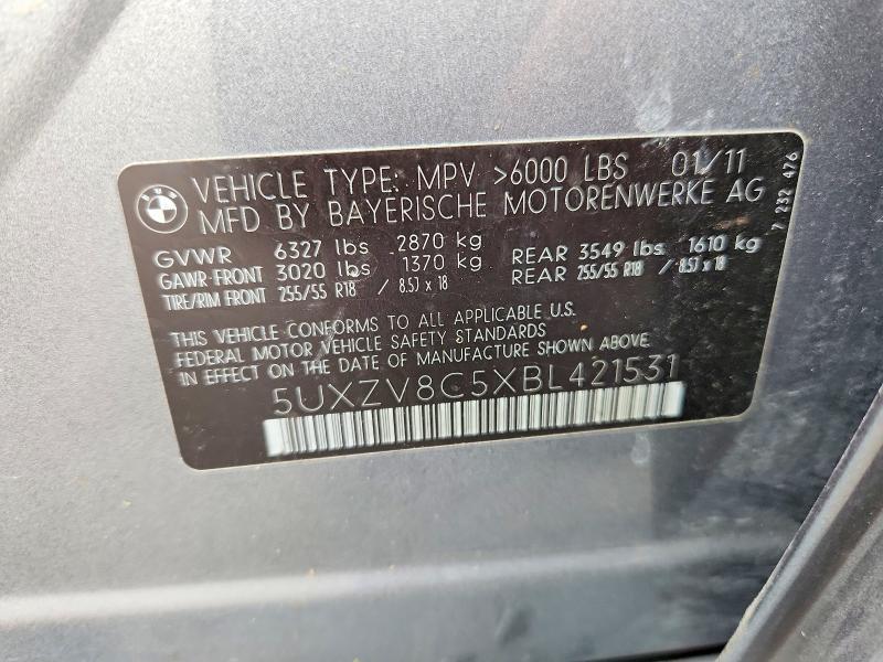 Продаж на аукціоні авто 2011 Bmw X5, vin: 5UXZV8C5XBL421531, номер лоту: 66137106