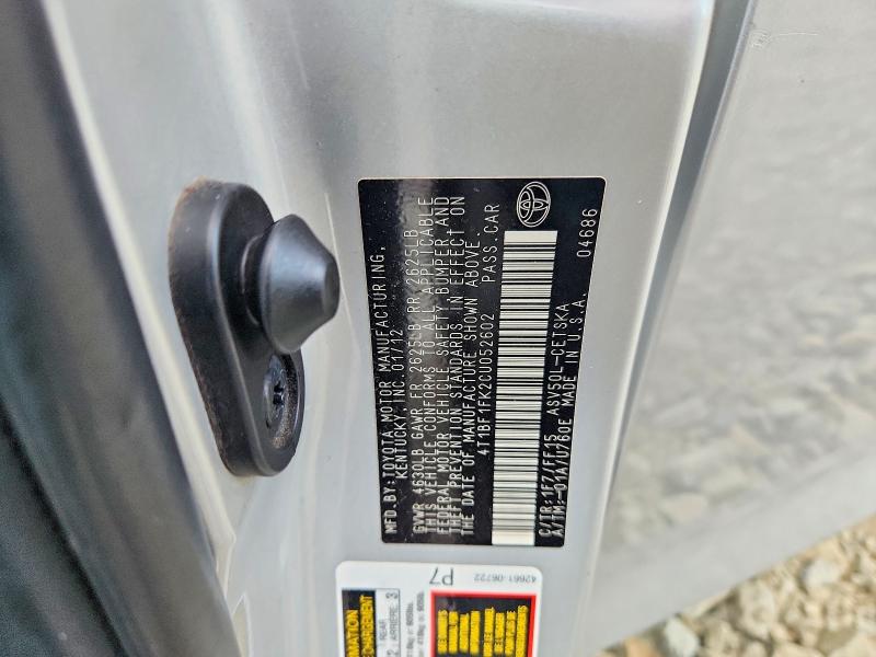 Продаж на аукціоні авто 2012 Toyota Camry, vin: 4T1BF1FK2CU052602, номер лоту: 68356736