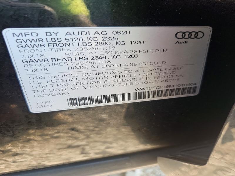 Продаж на аукціоні авто 2021 Audi Q3, vin: WA1DECF36M1010404, номер лоту: 68142806