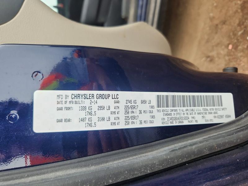 Продаж на аукціоні авто 2014 Dodge Grand Caravan, vin: 2C4RDGBG4ER316934, номер лоту: 71059426