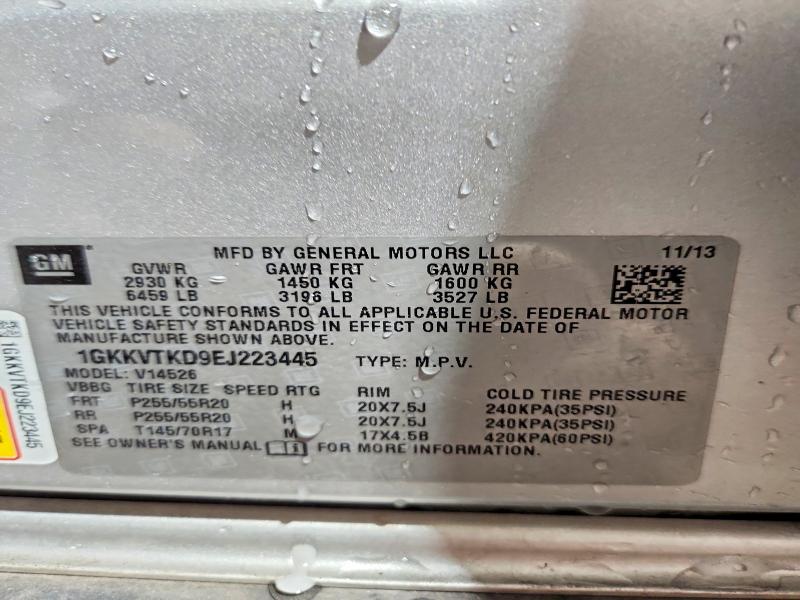 Продажа на аукционе авто 2014 Gmc Acadia, vin: 1GKKVTKD9EJ223445, номер лота: 70294756