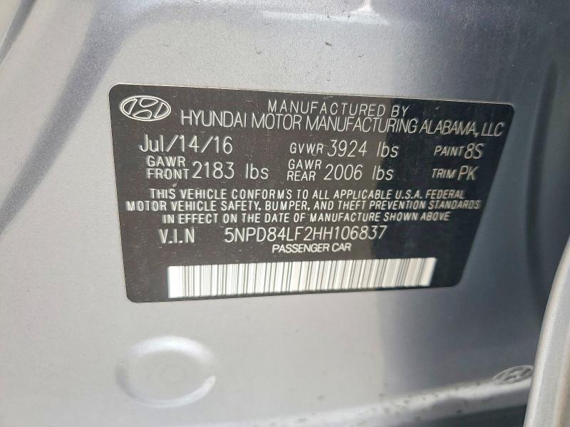 Продаж на аукціоні авто 2017 Hyundai Elantra, vin: 5NPD84LF2HH106837, номер лоту: 68735686
