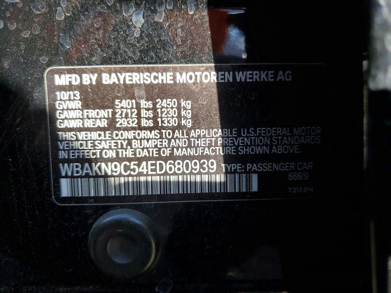 Auction sale of the 2014 Bmw 550, vin: WBAKN9C54ED680939, lot number: 70453656