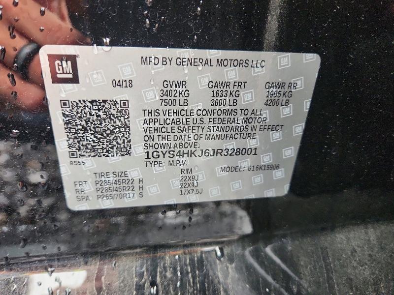 Aukcja sprzedaży 2018 Cadillac Escalade, vin: 1GYS4HKJ6JR328001, numer aukcji: 67002626
