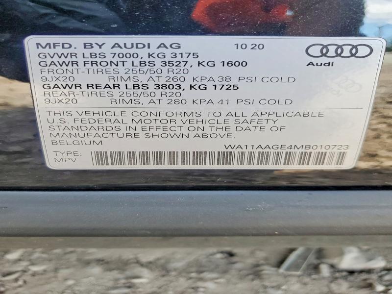 Продажа на аукционе авто 2021 Audi E-tron, vin: WA11AAGE4MB010723, номер лота: 68282076