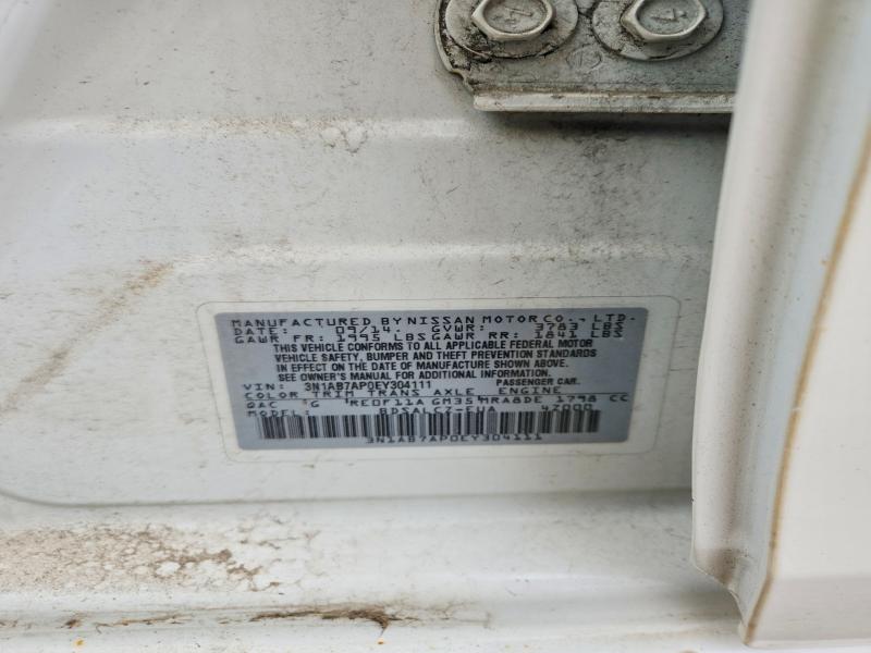 Aukcja sprzedaży 2014 Nissan Sentra, vin: 3N1AB7AP0EY304111, numer aukcji: 70005666