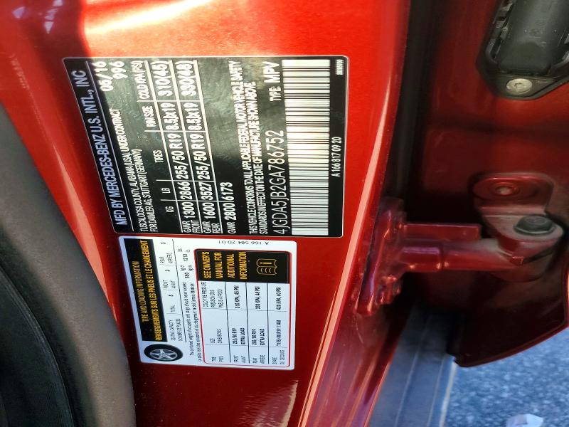68131866 :رقم المزاد ، 4JGDA5JB2GA786752 vin ، 2016 Mercedes-benz Gle مزاد بيع