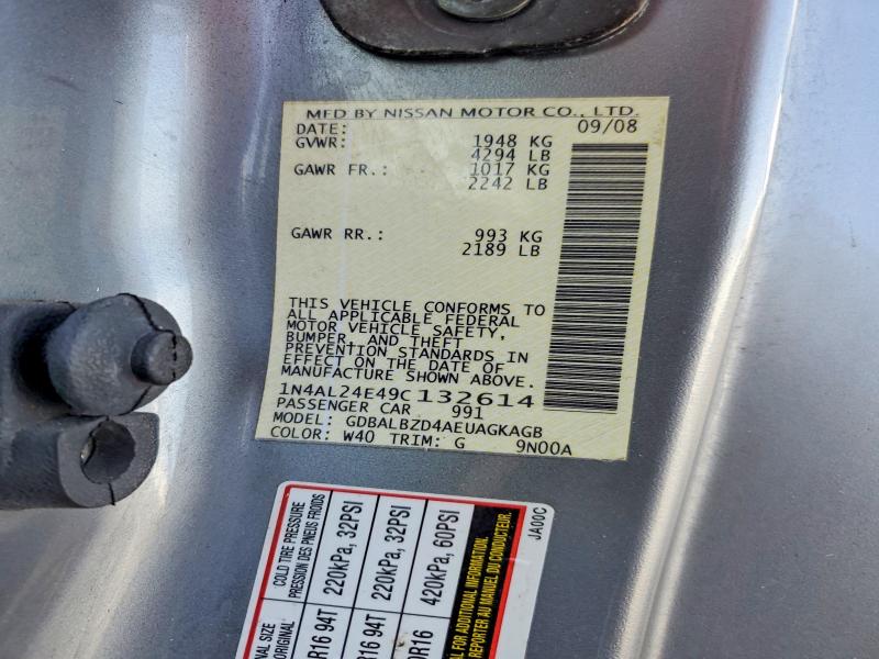 Продажа на аукционе авто 2009 Nissan Altima, vin: 1N4AL24E49C132614, номер лота: 68413236