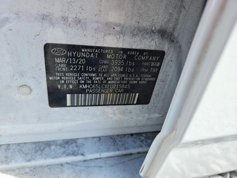 Продаж на аукціоні авто 2020 Hyundai Ioniq, vin: KMHC65LCXLU215845, номер лоту: 69368026