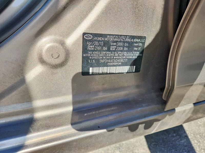 Aukcja sprzedaży 2016 Hyundai Elantra, vin: 5NPDH4AE5GH686271, numer aukcji: 69783126