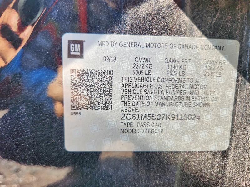 67883086 :رقم المزاد ، 2G61M5S37K9115624 vin ، 2019 Cadillac Xts مزاد بيع