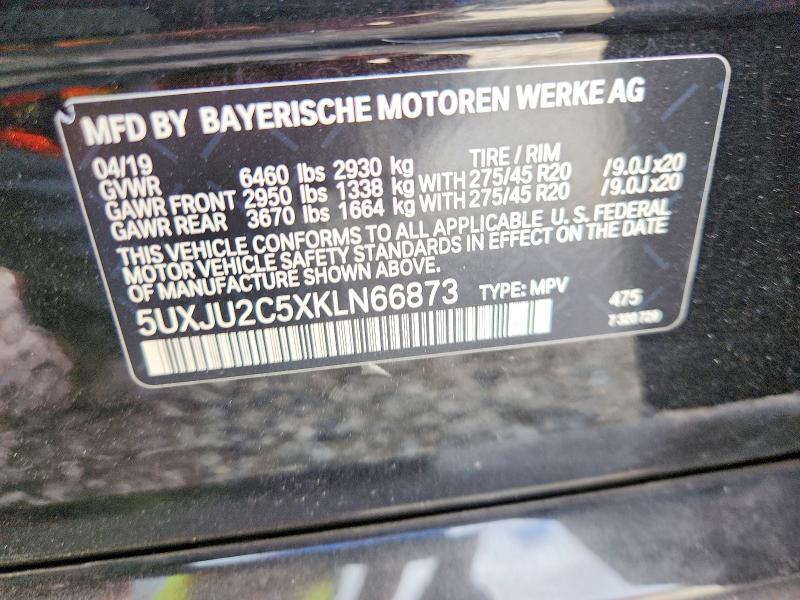 Aukcja sprzedaży 2019 Bmw X5, vin: 5UXJU2C5XKLN66873, numer aukcji: 68988136
