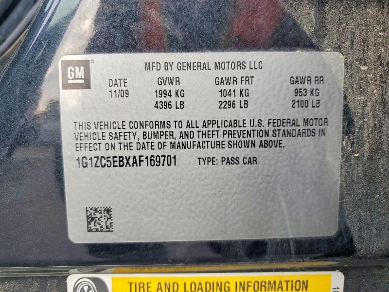 69297496 :رقم المزاد ، 1G1ZC5EBXAF169701 vin ، 2010 Chevrolet Malibu مزاد بيع