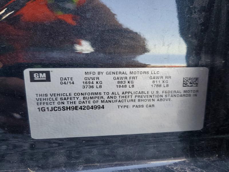 Продажа на аукционе авто 2014 Chevrolet Sonic, vin: 1G1JC5SH9E4204994, номер лота: 70987516