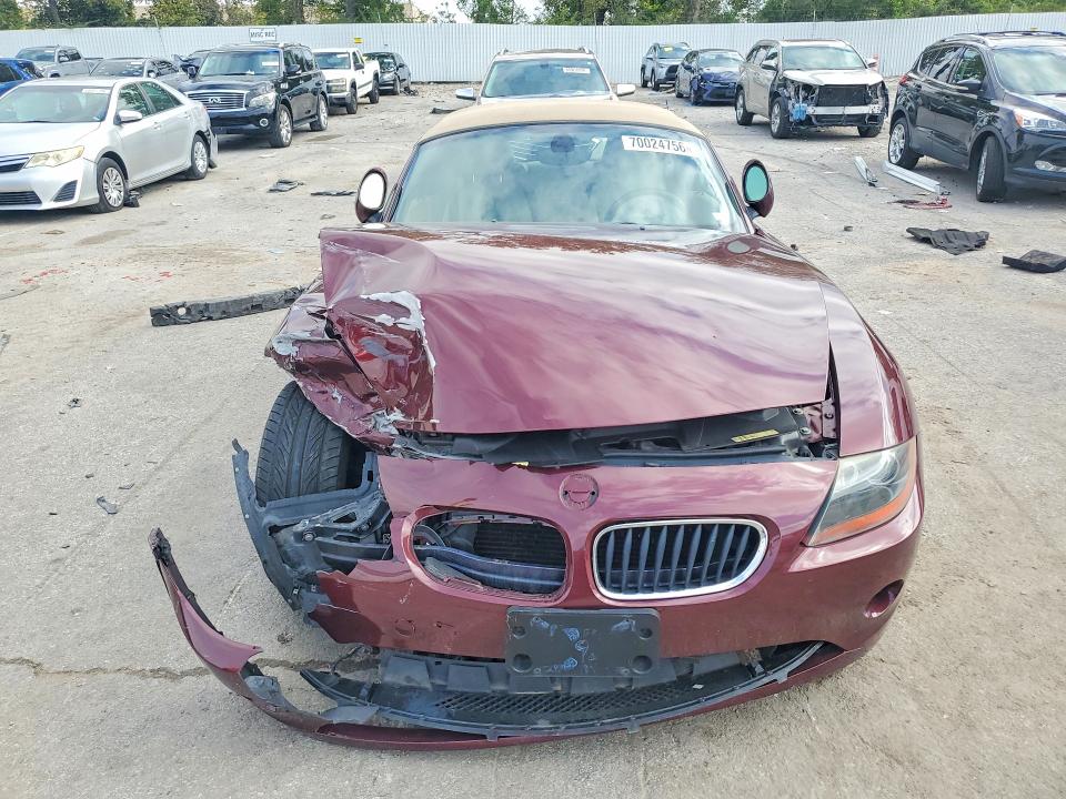 2003 Bmw Z4 მანქანა იყიდება აუქციონზე, vin: 4USBT33413LS42907, აუქციონის ნომერი: 70024756