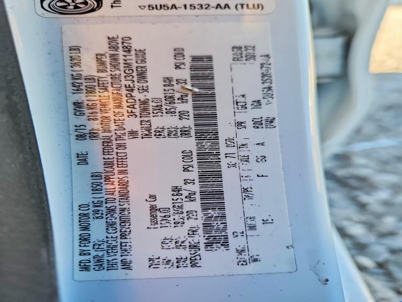 67712596 :رقم المزاد ، 3FADP4EJ3GM114870 vin ، 2016 Ford Fiesta مزاد بيع