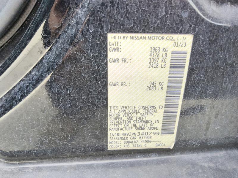 69174086 :رقم المزاد ، 1N4BL4BV2PN340799 vin ، 2023 Nissan Altima مزاد بيع