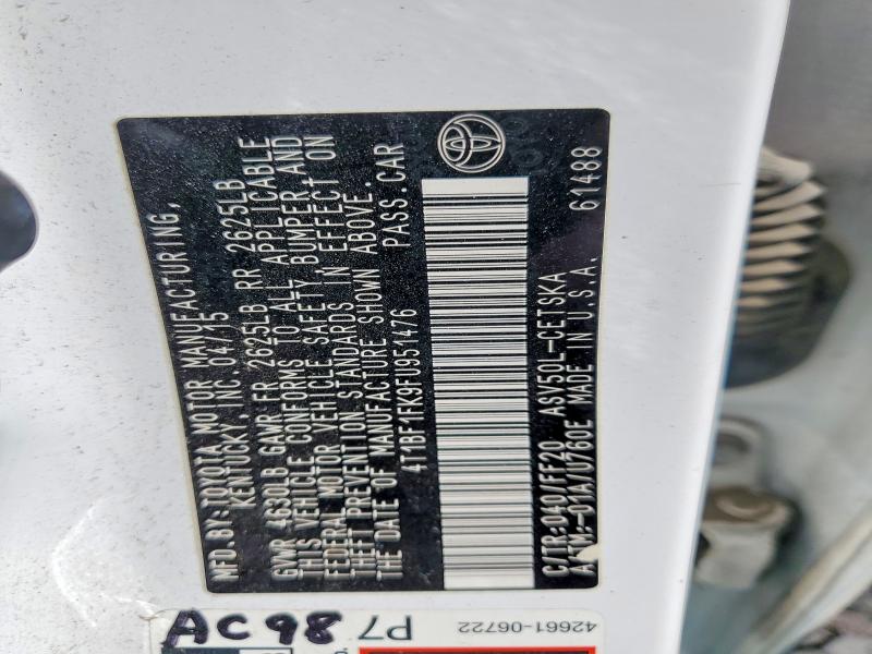 69229576 :رقم المزاد ، 4T1BF1FK9FU951476 vin ، 2015 Toyota Camry مزاد بيع