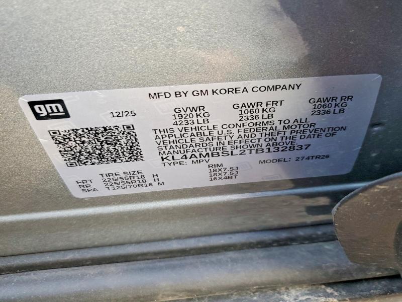 2026 Buick Encore Gx მანქანა იყიდება აუქციონზე, vin: KL4AMBSL2TB132837, აუქციონის ნომერი: 68932076