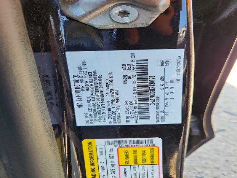 67445176 :رقم المزاد ، 3FA6P0CD8KR130198 vin ، 2019 Ford Fusion مزاد بيع