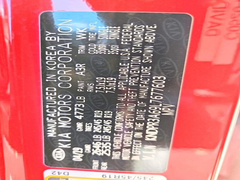 69796136 :رقم المزاد ، KNDPR3A69L7677603 vin ، 2020 Kia Sportage مزاد بيع