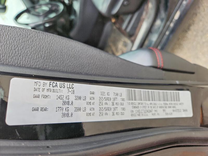 2018 Dodge Durango მანქანა იყიდება აუქციონზე, vin: 1C4SDJCT3JC463047, აუქციონის ნომერი: 67129166