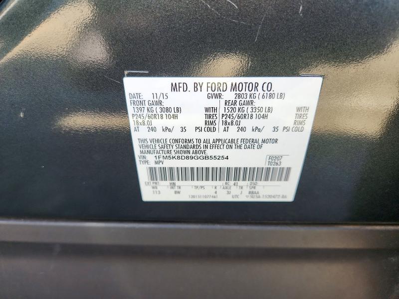 Aukcja sprzedaży 2016 Ford Explorer, vin: 1FM5K8D89GGB55254, numer aukcji: 67193886