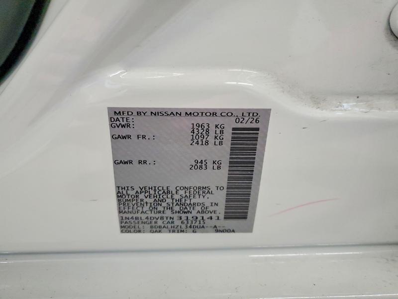 Продаж на аукціоні авто 2026 Nissan Altima, vin: 1N4BL4DV8TN319141, номер лоту: 68126766