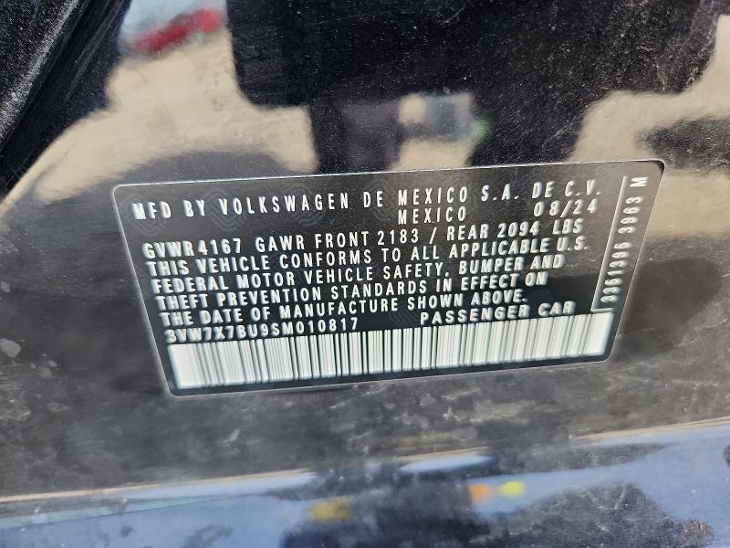 Продаж на аукціоні авто 2025 Volkswagen Jetta, vin: 3VW7X7BU9SM010817, номер лоту: 68419856