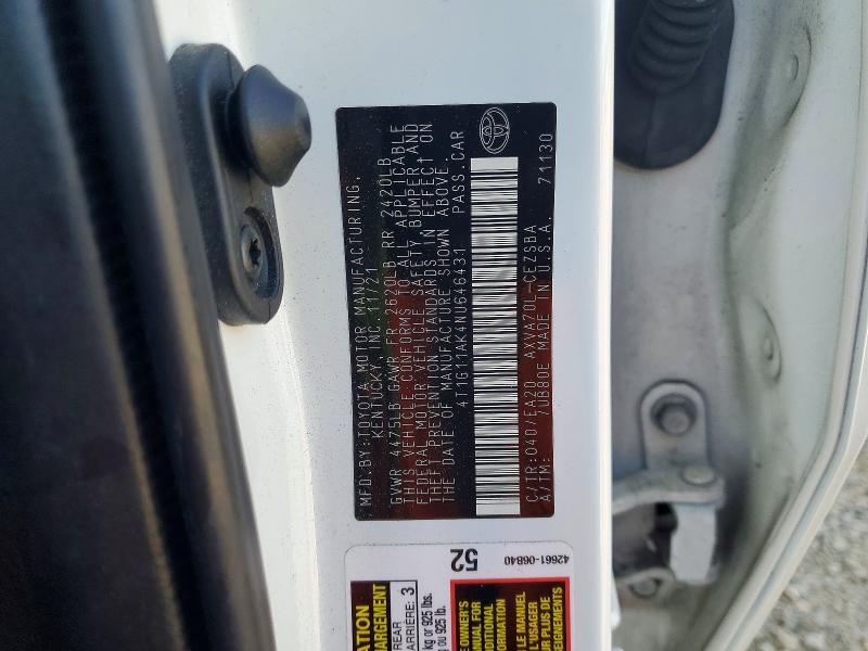 Продаж на аукціоні авто 2022 Toyota Camry, vin: 4T1G11AK4NU646431, номер лоту: 69357426