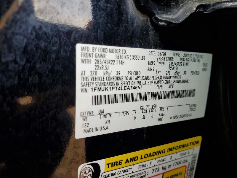 Продажа на аукционе авто 2020 Ford Expedition, vin: 1FMJK1PT4LEA74657, номер лота: 71234346