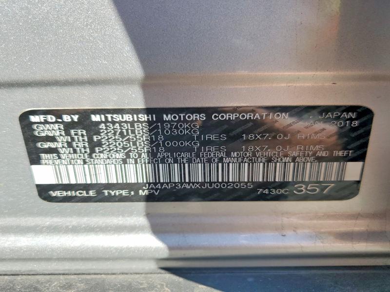Aukcja sprzedaży 2018 Mitsubishi Outlander Sport, vin: JA4AP3AWXJU002055, numer aukcji: 68448736