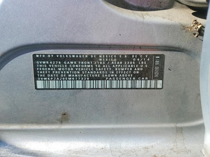 70875216 :رقم المزاد ، 3VWKP7AJ8EM617328 vin ، 2014 Volkswagen Jetta مزاد بيع