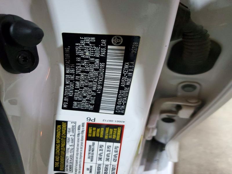 2014 Toyota Camry მანქანა იყიდება აუქციონზე, vin: 4T1BF1FKXEU433195, აუქციონის ნომერი: 65716786