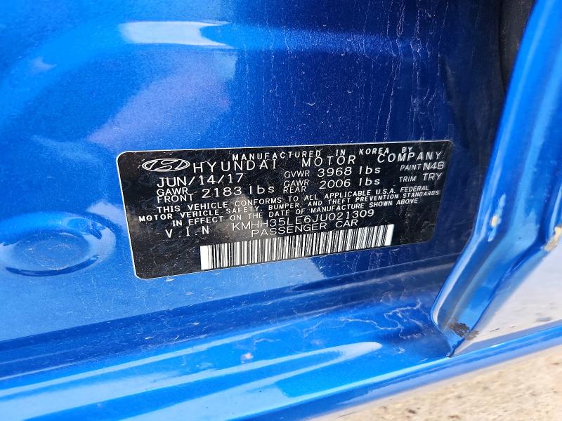 2018 Hyundai Elantra Gt მანქანა იყიდება აუქციონზე, vin: KMHH35LE6JU021309, აუქციონის ნომერი: 68263626